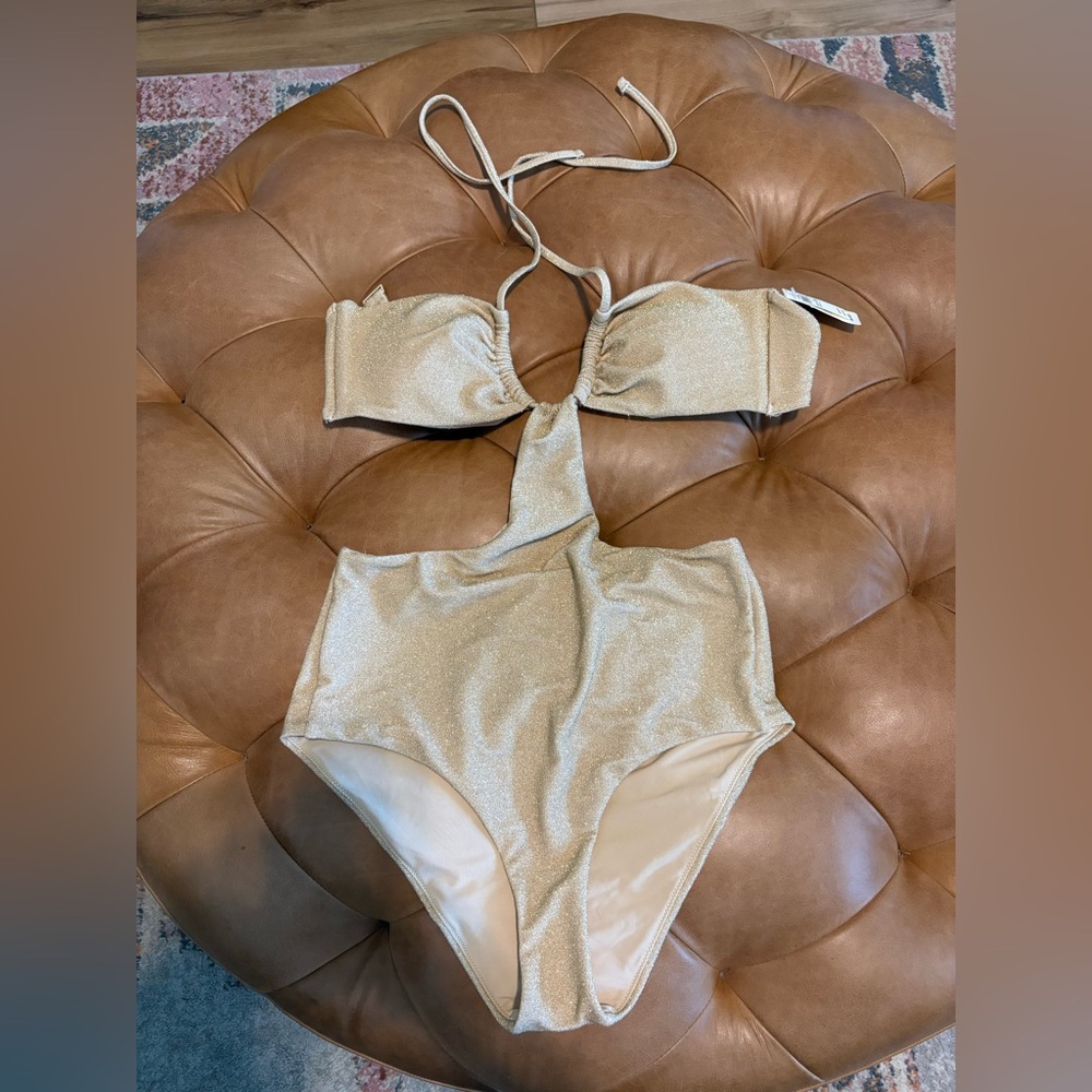 NWT gold shimmer swimsuit